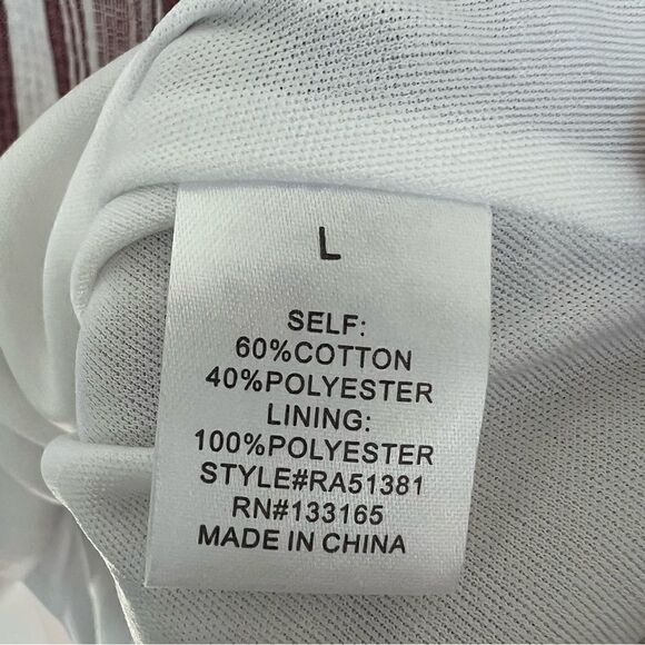 Altar’d State Maroon/White Striped Peasant A-Line Dress Size Large - Picture 7 of 8